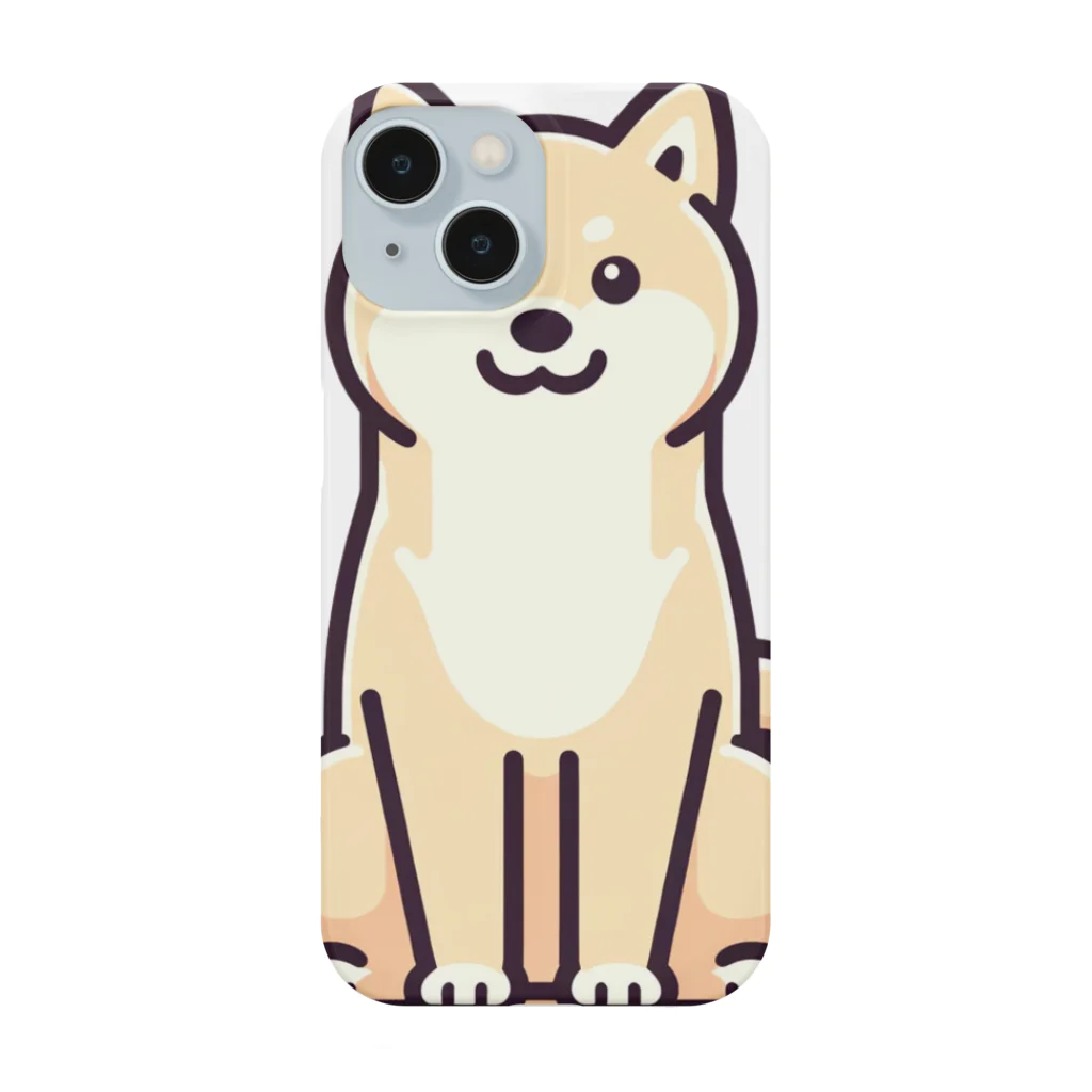 WANnyanDesign 犬猫イラストレーターの柴犬２（チョコン） スマホケース