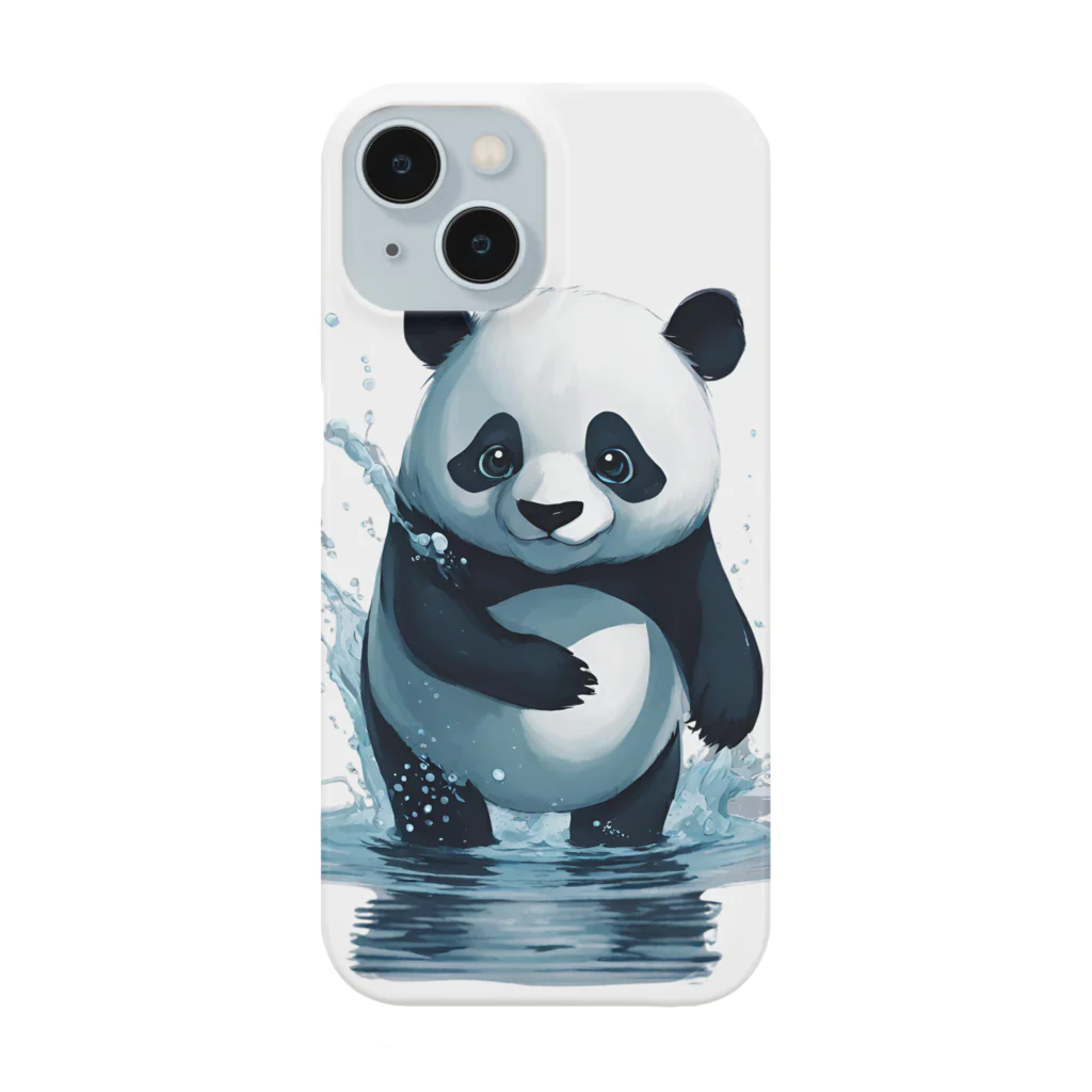 waterpandaのパンダの水遊び スマホケース