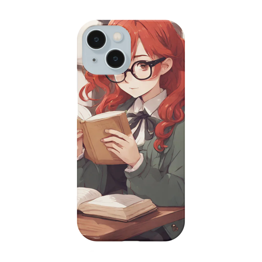 プリンゴブリンの赤毛の読書メガネさん iPhone Smartphone Case