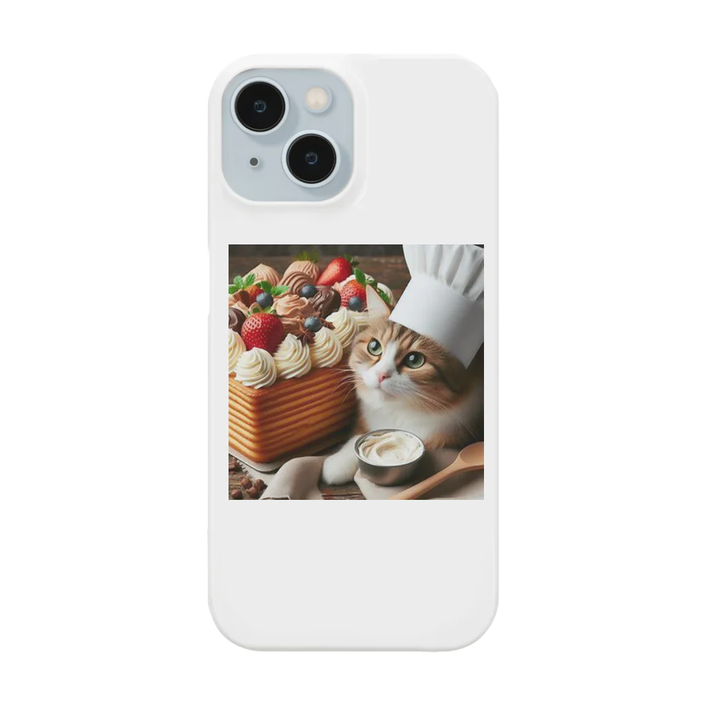 猫は癒やしの猫とパティシエ Smartphone Case