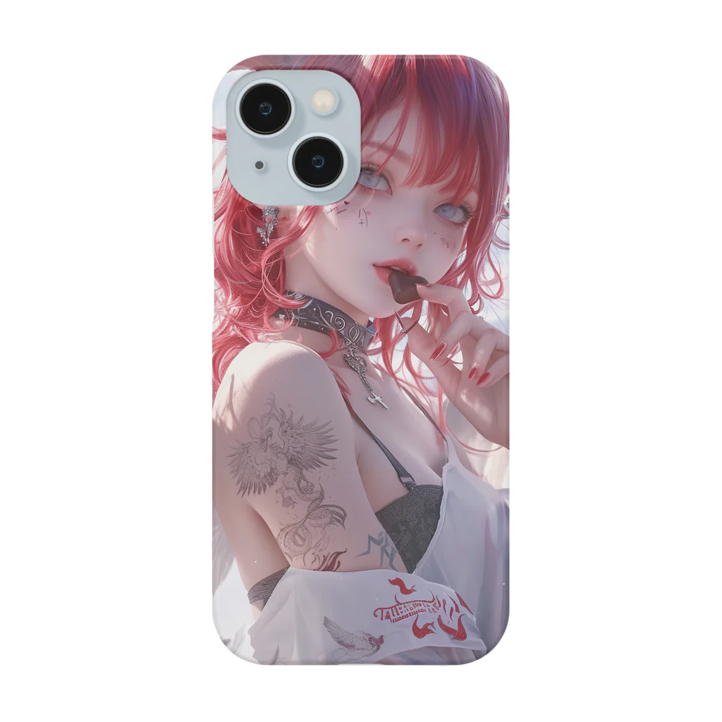 KAMIBUKROのチョコを咥える天使美女 Smartphone Case