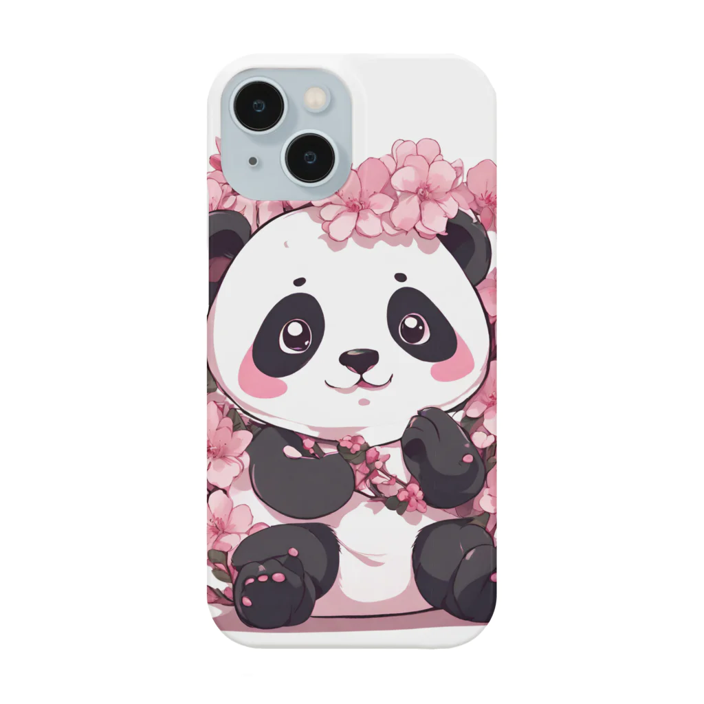 waterpandaの満開桜とパンダ Smartphone Case