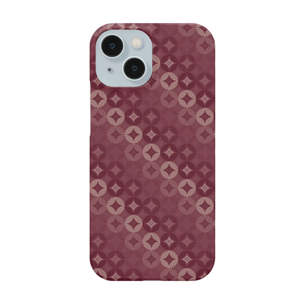 Pattern Bの【景星】紅色 / 七宝 Smartphone Case