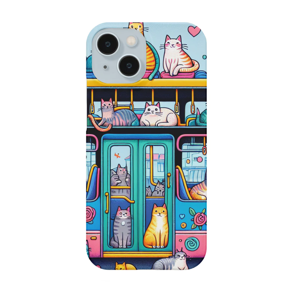 neko_shopの猫の集会　バス編 Smartphone Case