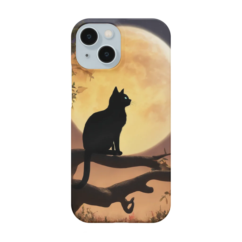 Black Catのムーンキャット Smartphone Case