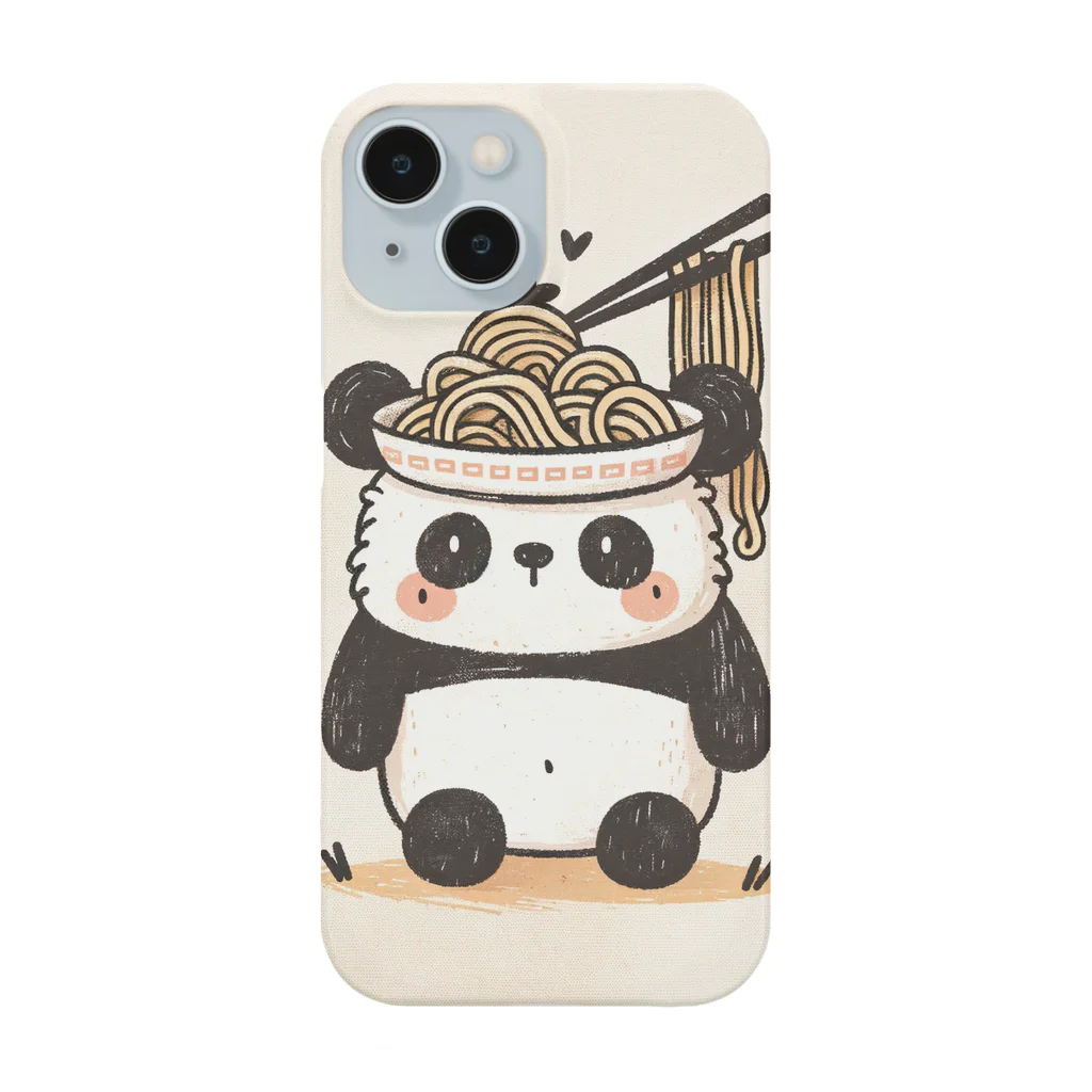 もぐふわアニマルズのふわふわパンダのラーメンワンダーランド Smartphone Case