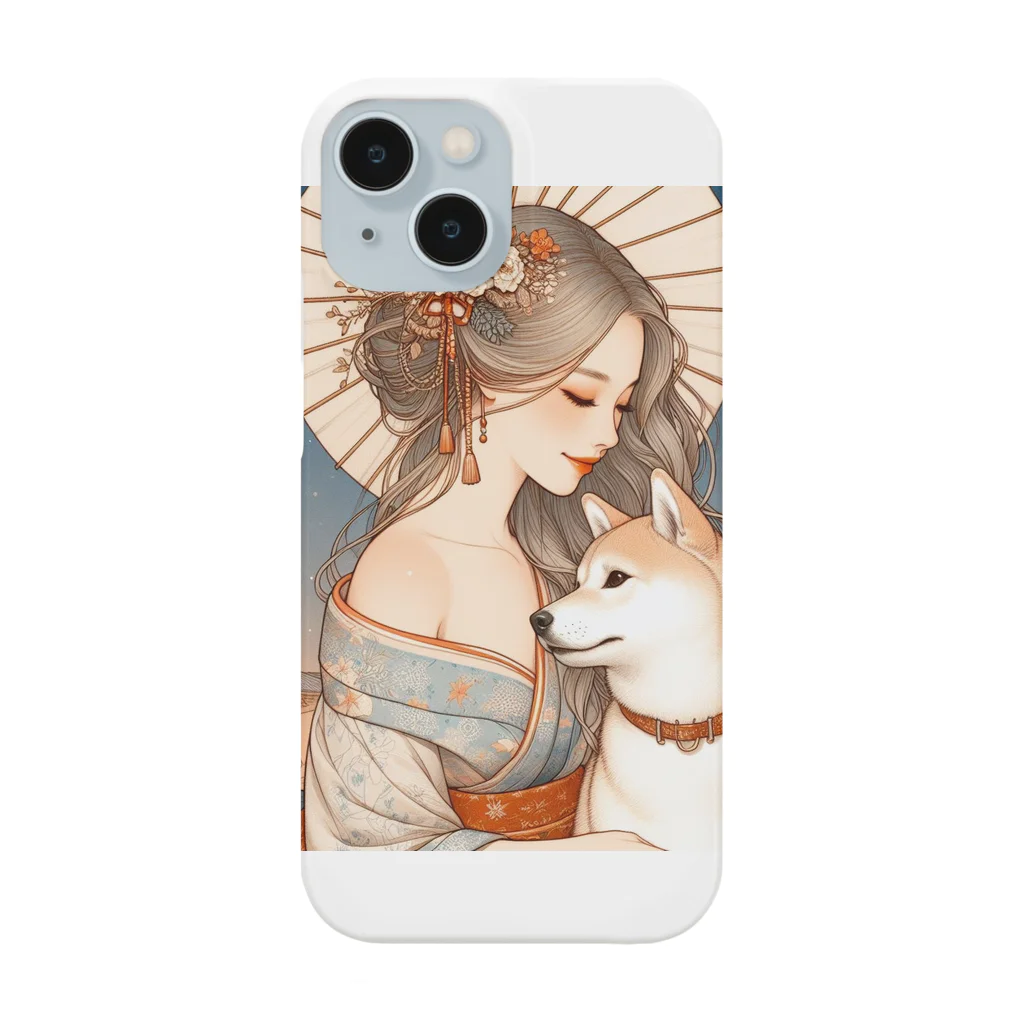 柴とか柴とか柴とか柴犬。の和美人としばいぬ。 Smartphone Case