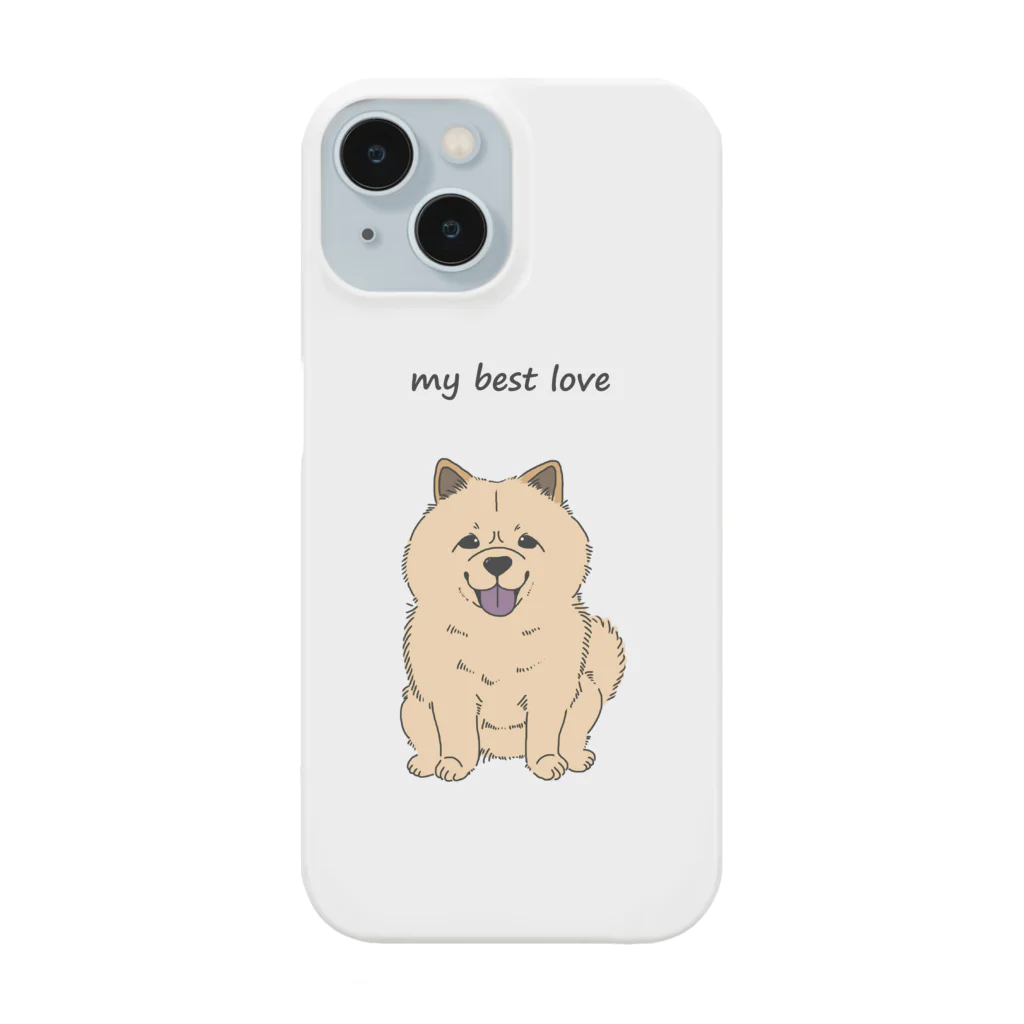 わんライフガーデンのOh my dog！チャウチャウ(クリーム) スマホケース