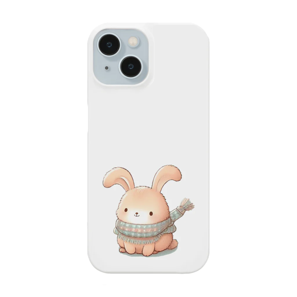 ふわもこぽんすけの店の冬のうさぎさん Smartphone Case