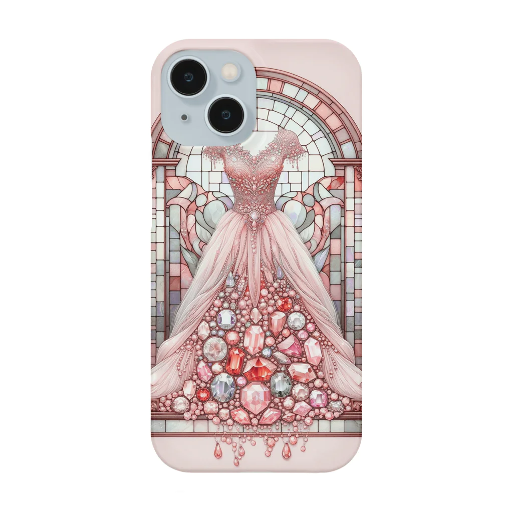 Jeweliaの宝石ドレス pink スマホケース