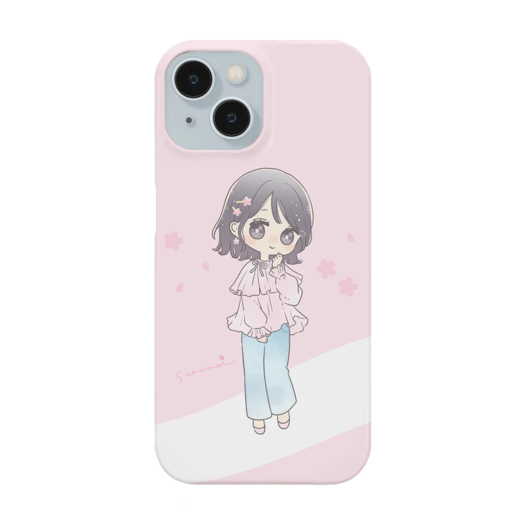 SAKURAI landの桜と少女のiPhoneケース スマホケース