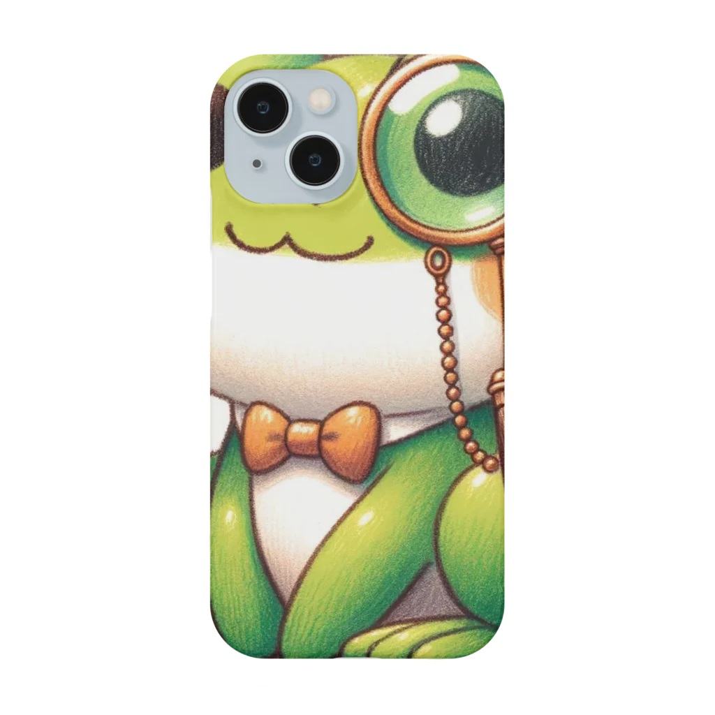 kawaiidoubututatiのカエル×めがね Smartphone Case