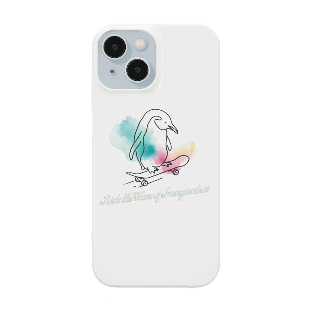 Clozettaのスケボーをするペンギン スマホケース