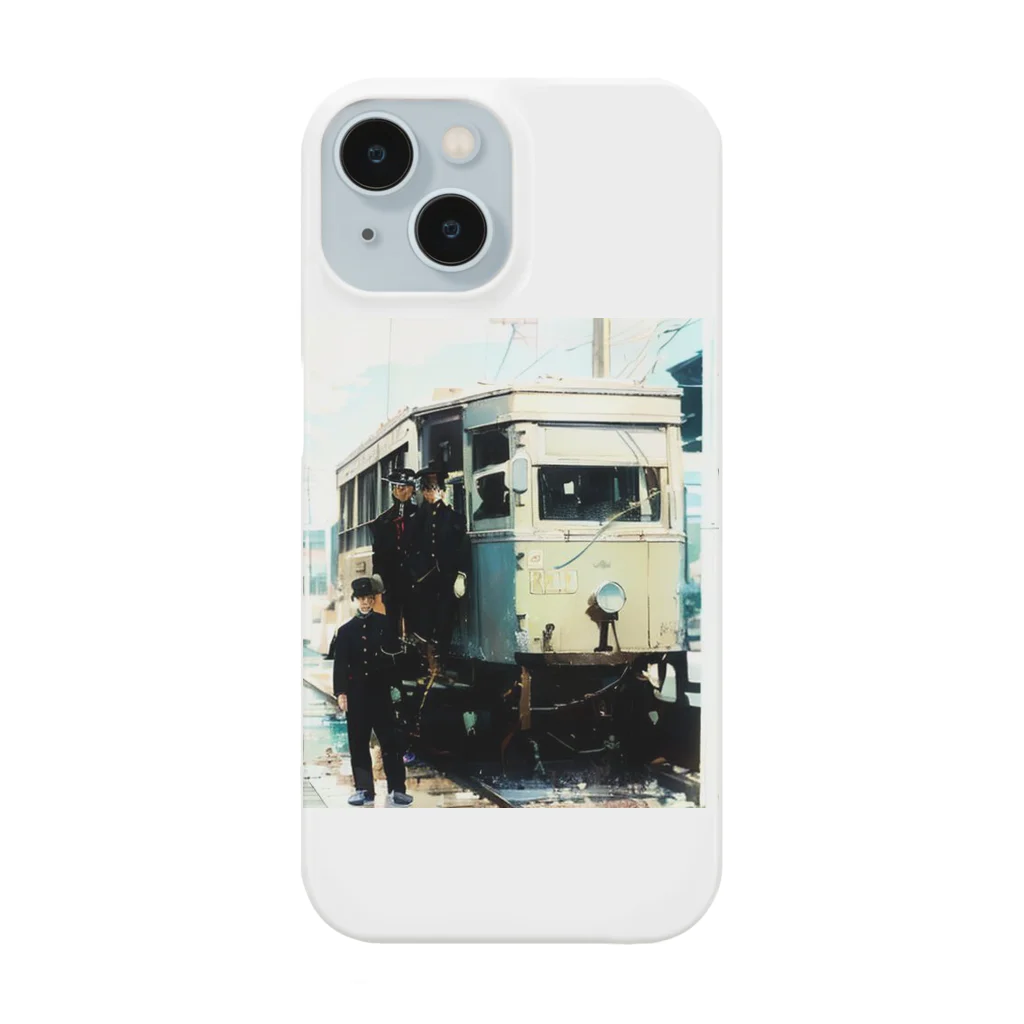 塩江温泉鉄道（同）の［イラスト］塩江温泉鉄道・ガソリンカーと乗務員 Smartphone Case