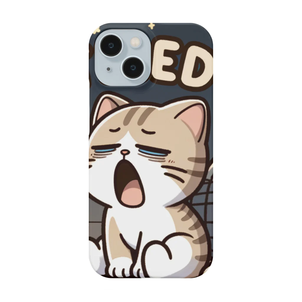 mimikkyu322のTired cat7 스마트폰 케이스