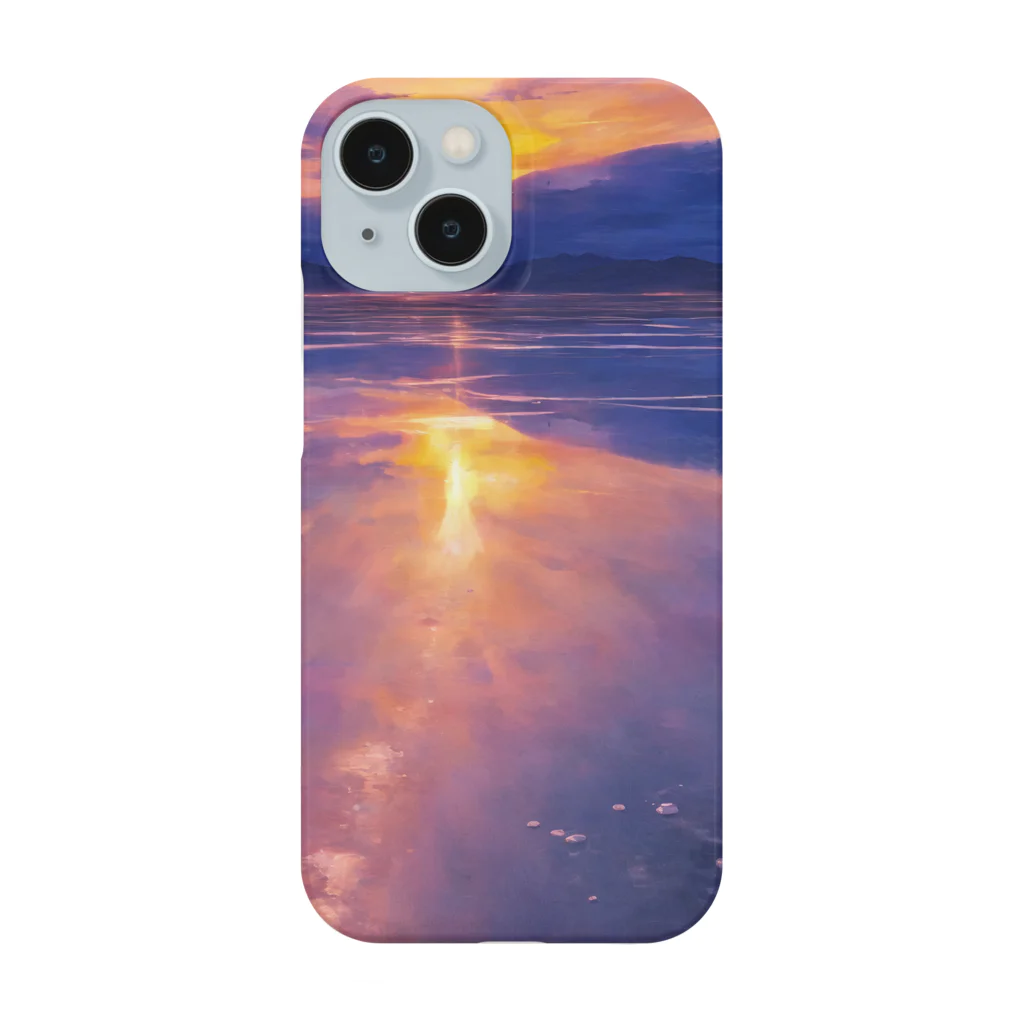 uncut_awe4の夕日と入道雲 Smartphone Case