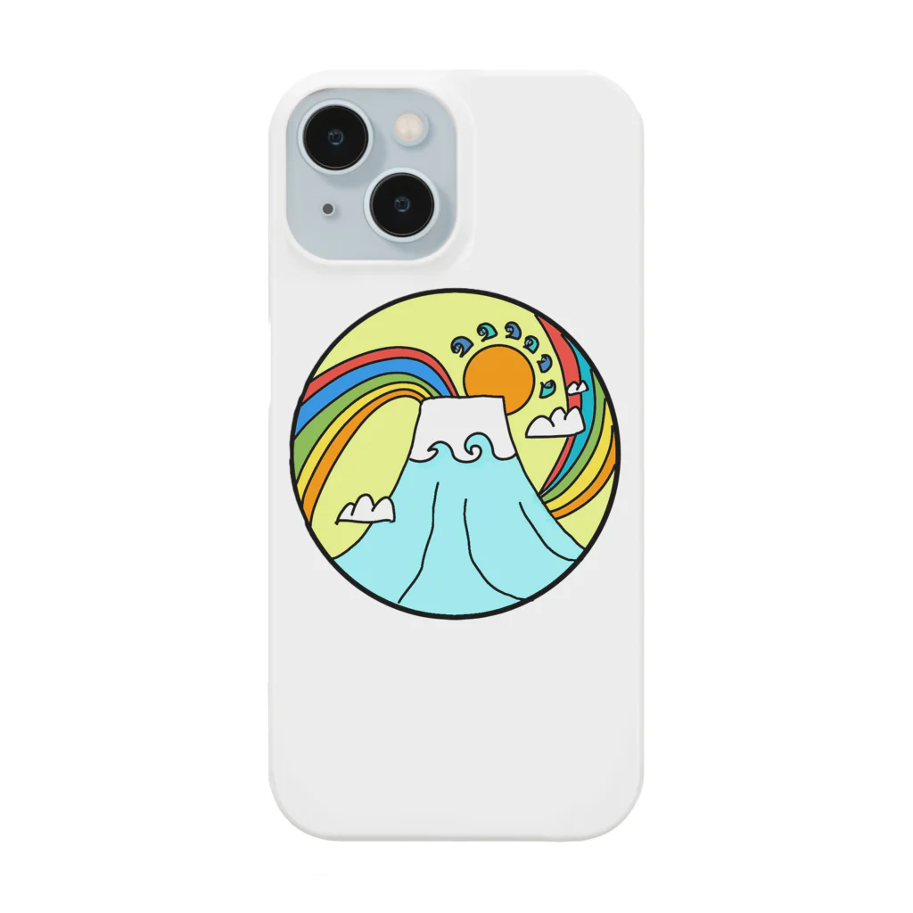 aloha_world_in_circleのjapan mount Fuji rainbow Smartphone Case