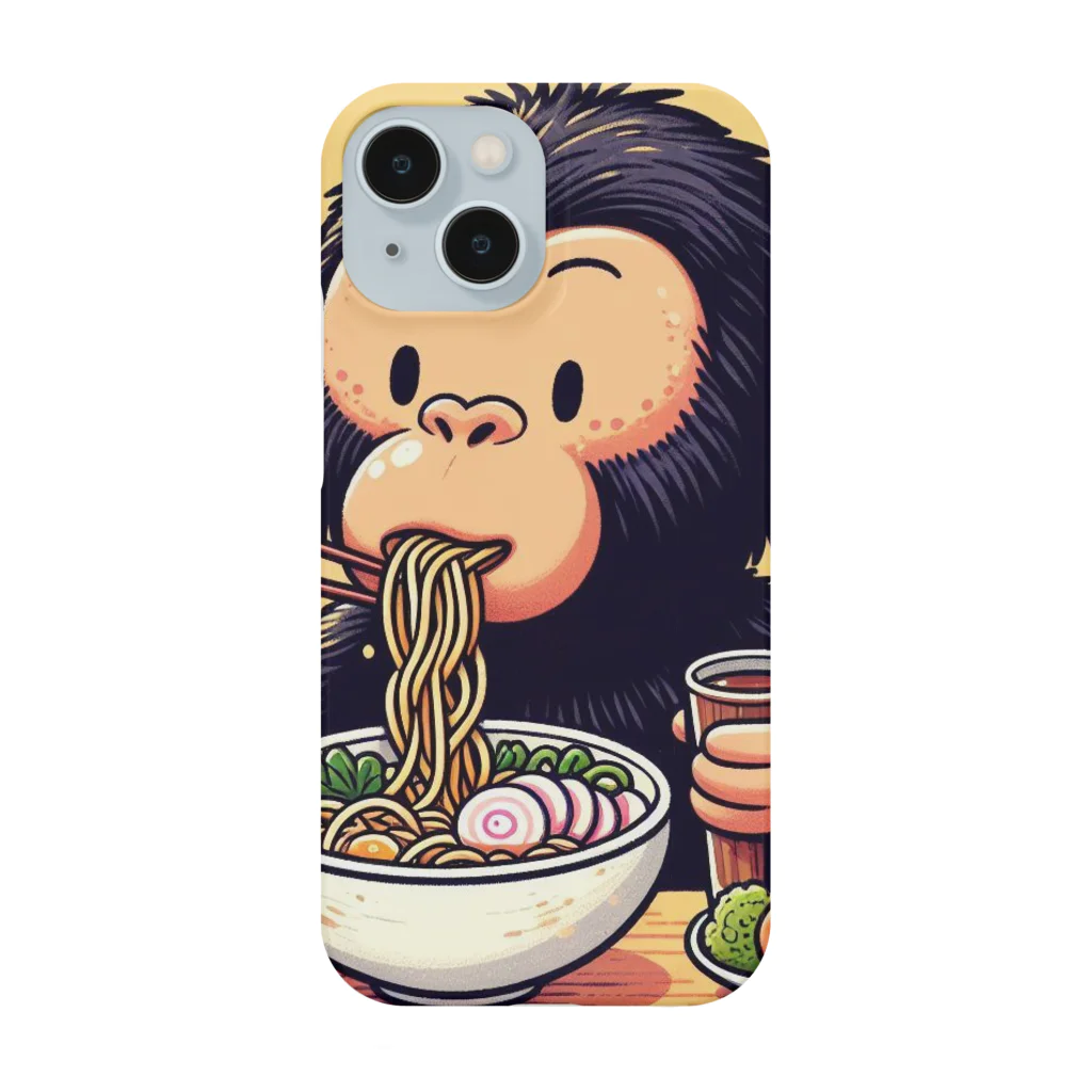 ㈱LOOKのラーメン好きのチンパンジー Smartphone Case