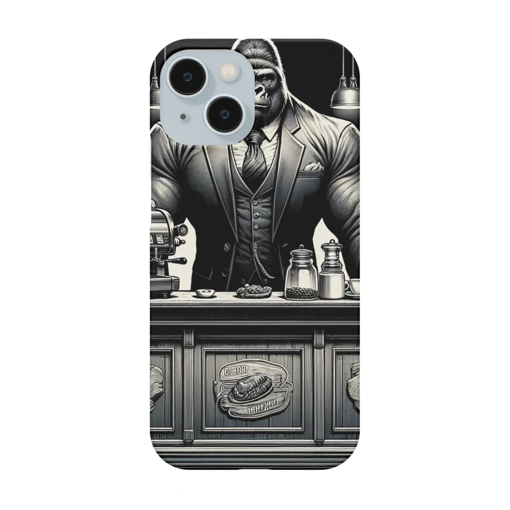 ゴリラショップのThe Mighty Gorilla Coffee Shop  Smartphone Case