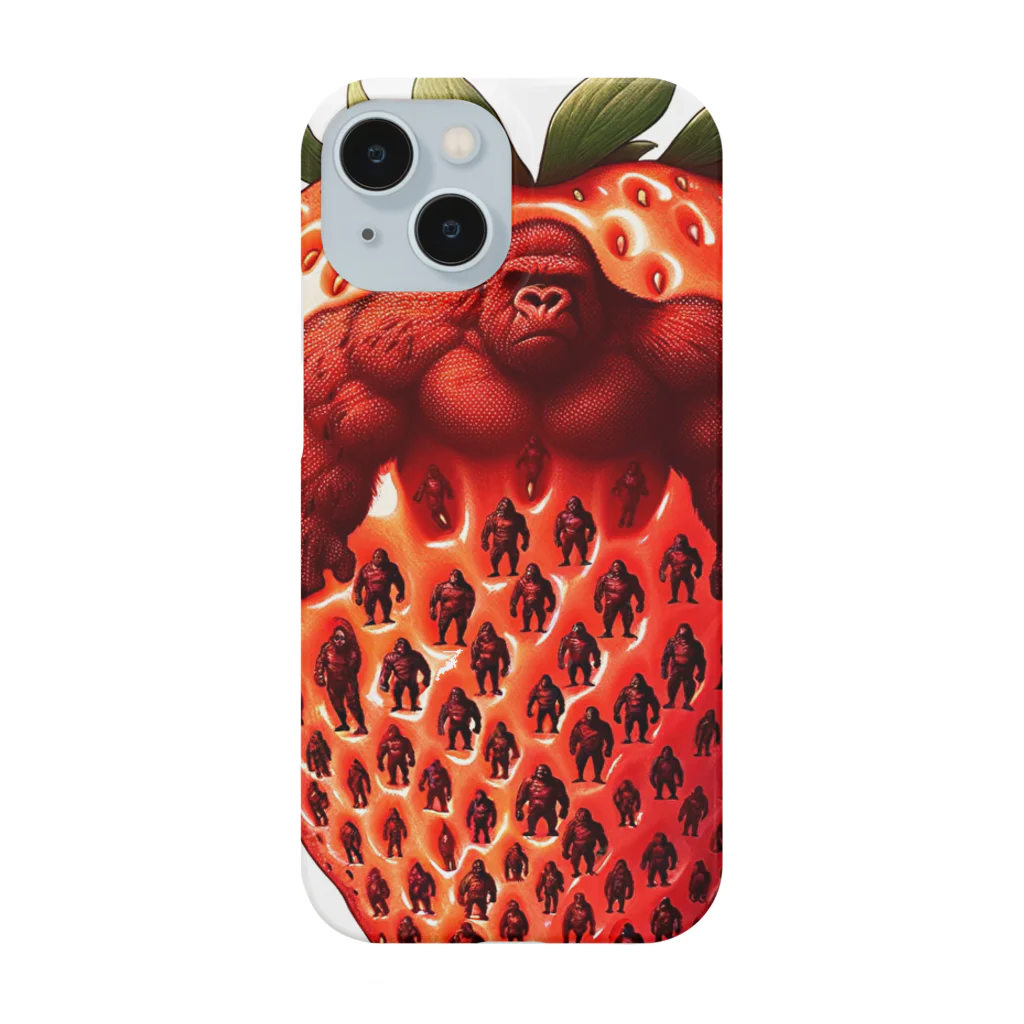 ゴリラショップのThe Mighty Gorilla Strawberry  Smartphone Case