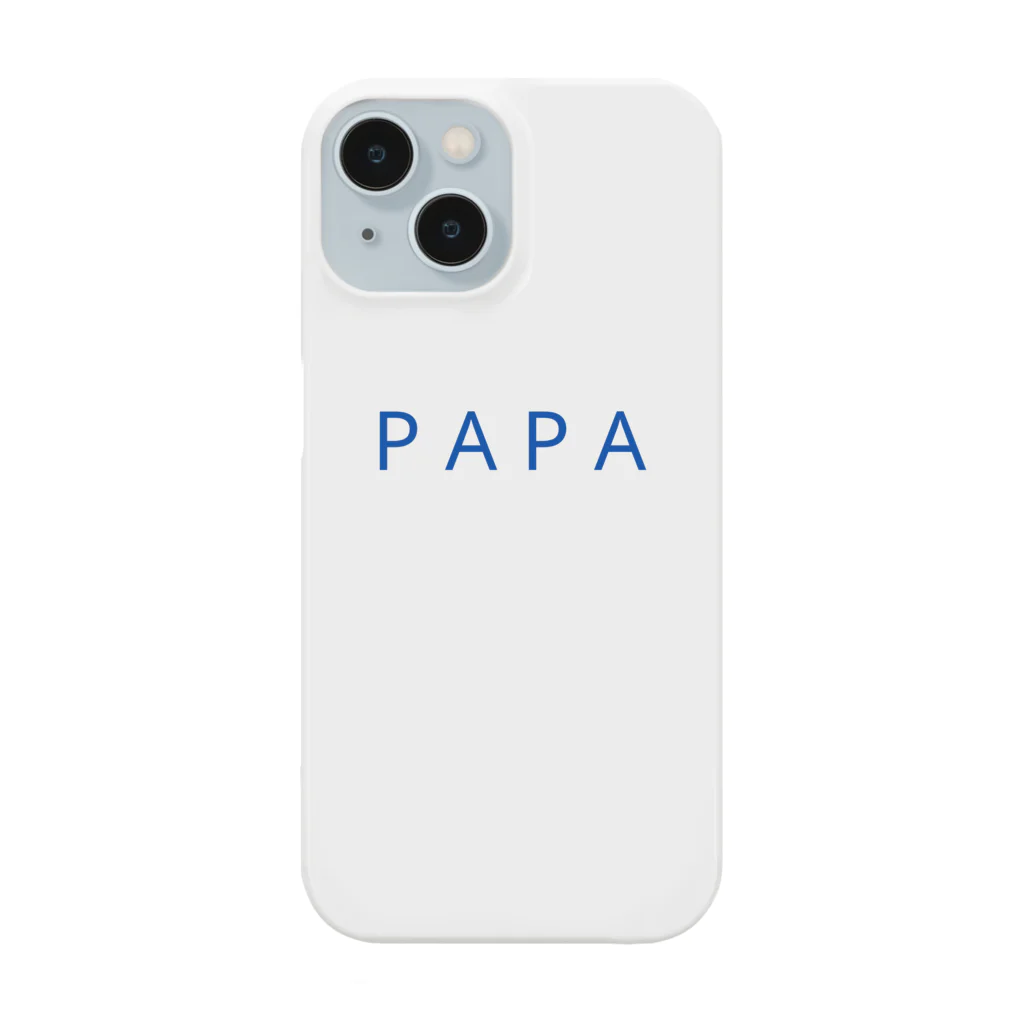 moiのPAPA（ブルー） スマホケース