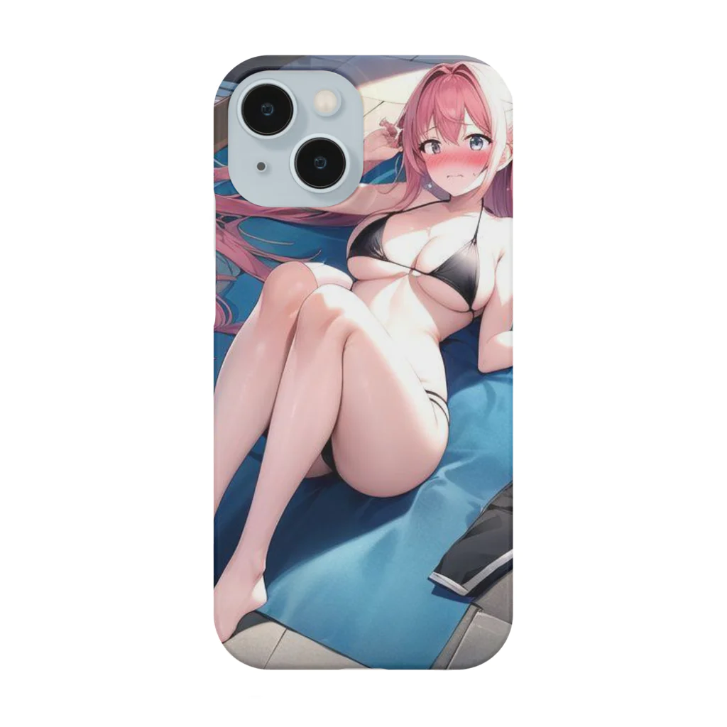 あなたに夢中の黒いビキニの女の子3（桃髪Ｖｅｒ．） Smartphone Case