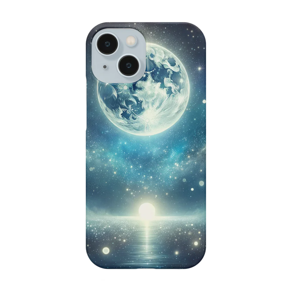 黒猫のluna　SUZURI支店の神秘的な満月(AI) Smartphone Case