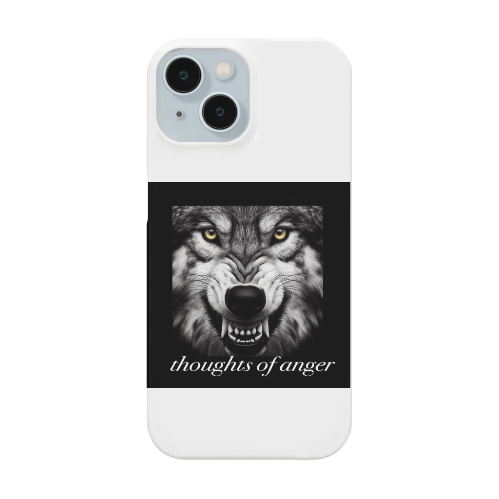 ogamiairiの怒りが囁く、かっこいい狼🐺 Smartphone Case