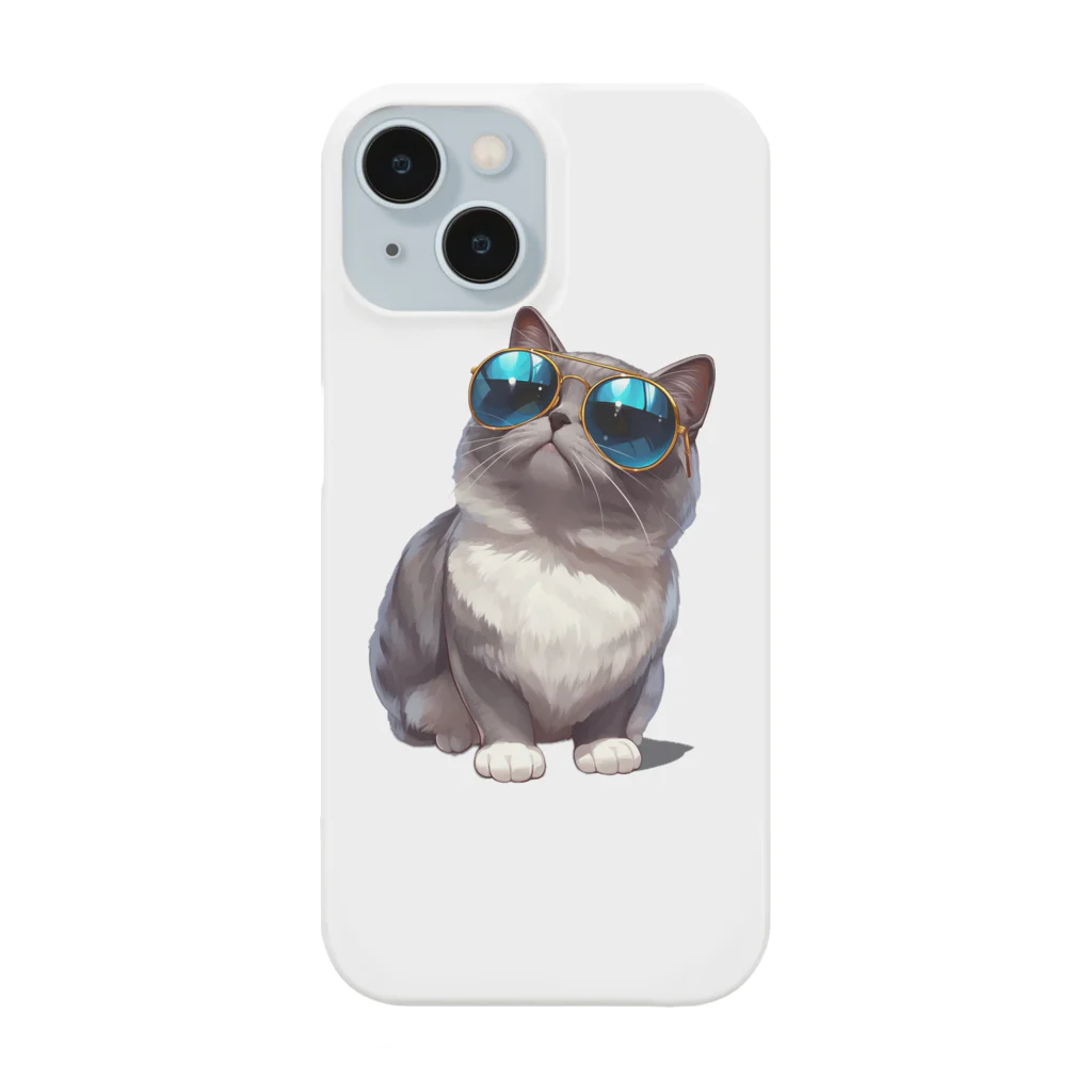 AQUAMETAVERSEのサングラスをかけた、かわいいネコ Marsa 106 Smartphone Case