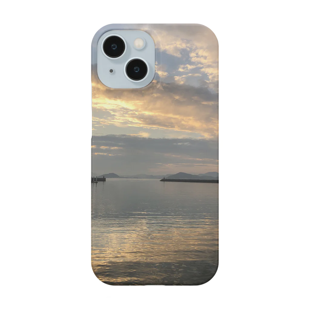 入り浸る絵画の海と夕暮れ スマホケース