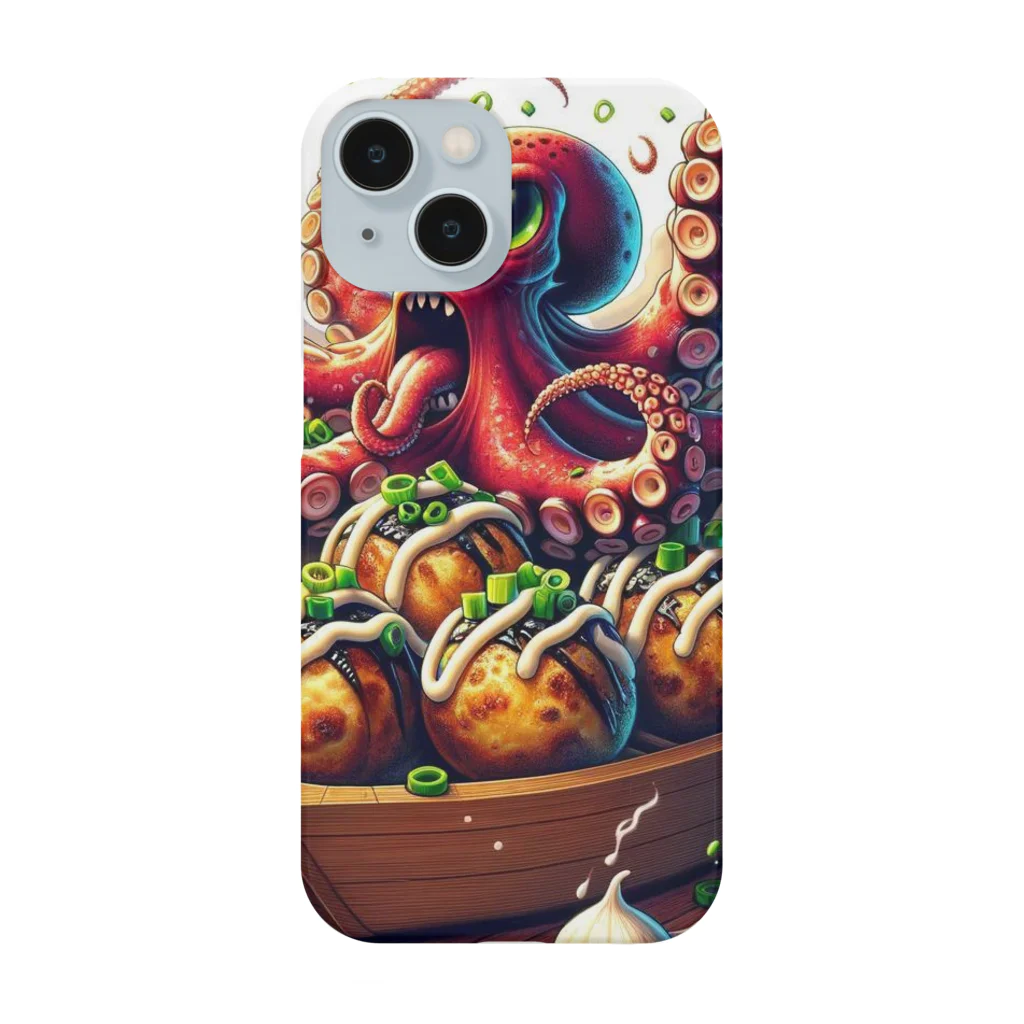 TomaTracksのタコのたこ焼き独り占め Smartphone Case