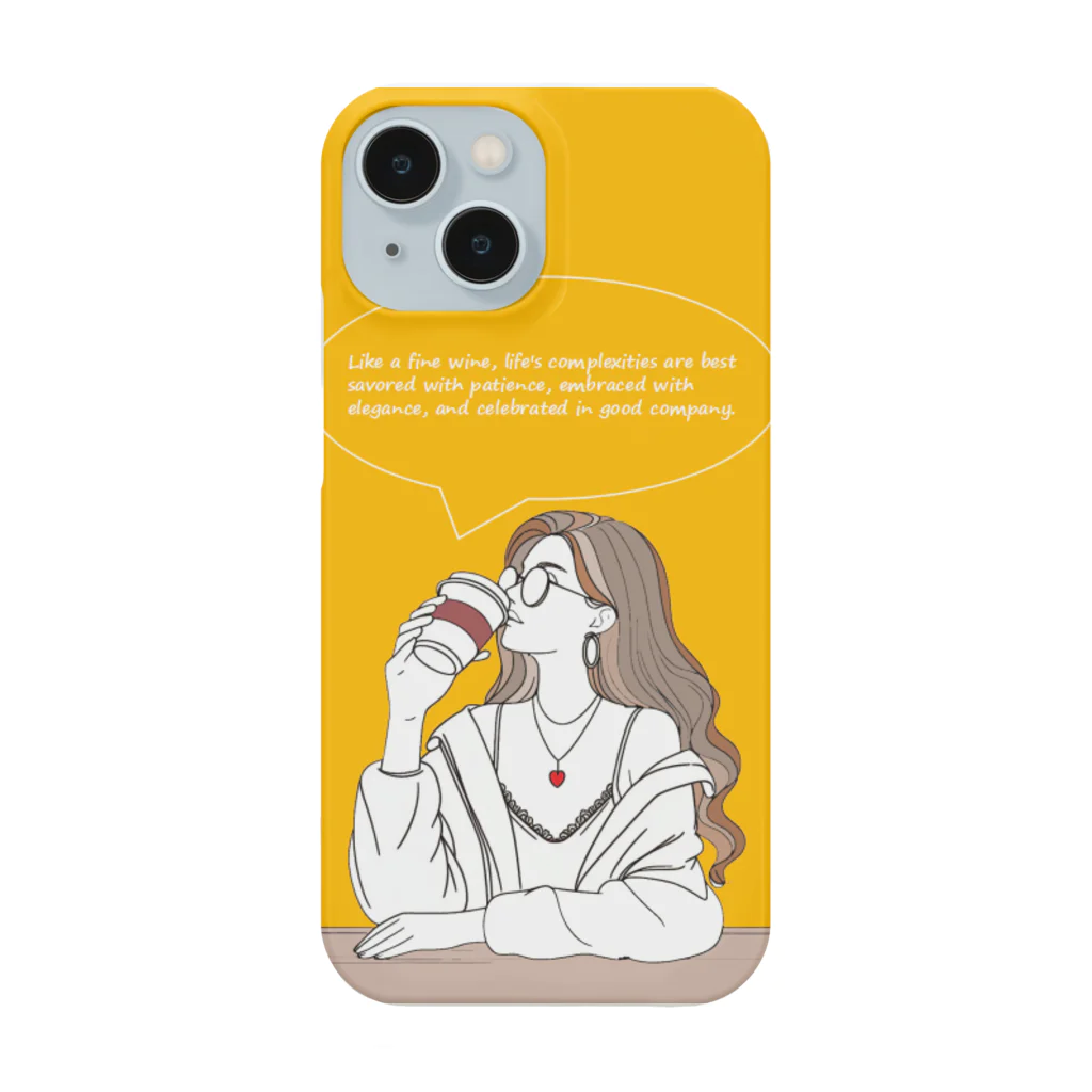 ブルーアイズのやけ酒したいけど我慢してコーヒー飲んでる人 Smartphone Case