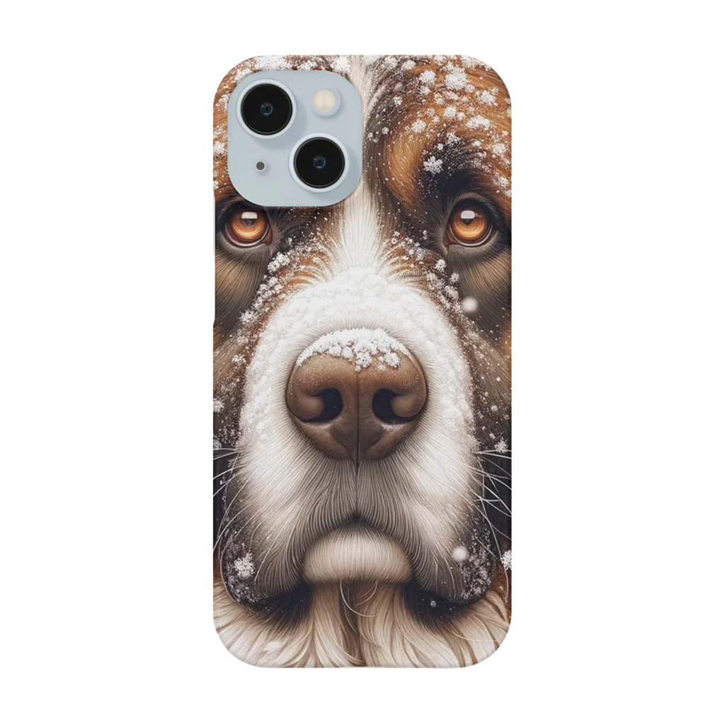 Ama'sの雪の中しかめっ面の犬さん Smartphone Case