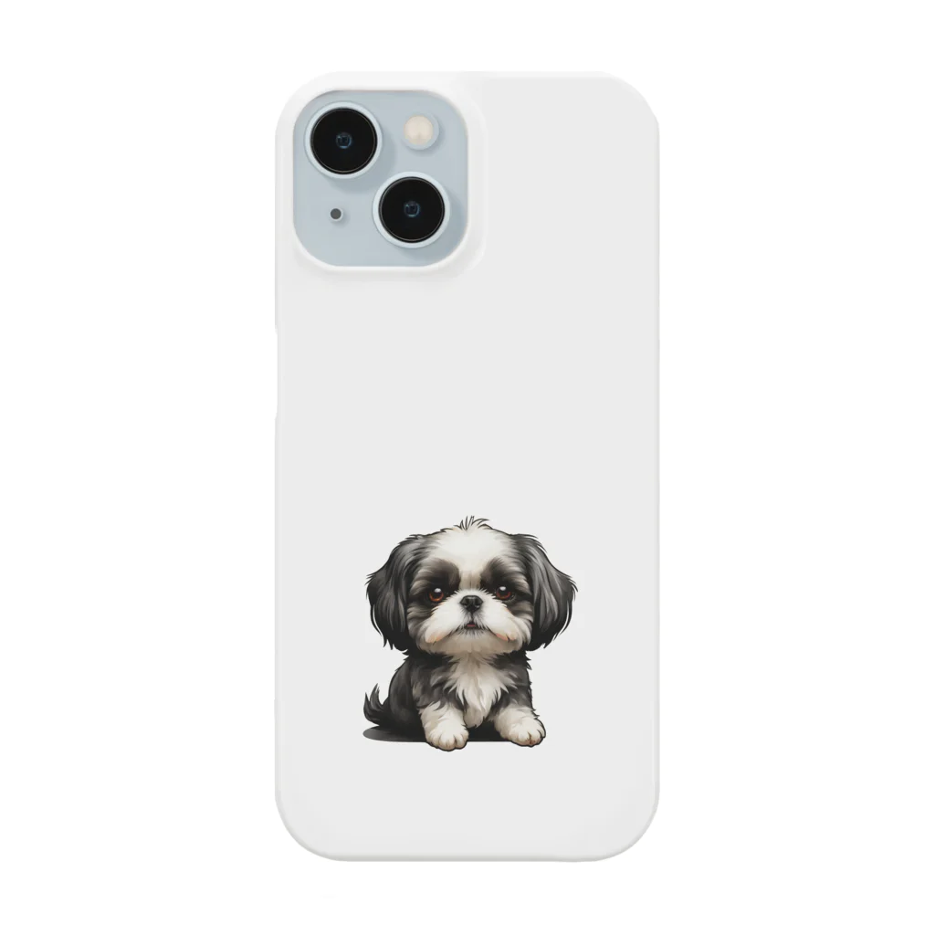 Shih Tzu Fanのシーズー（黒／白） Smartphone Case