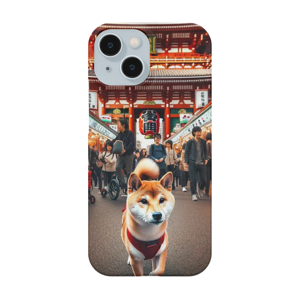 japantravelの柴犬の東京散歩 スマホケース