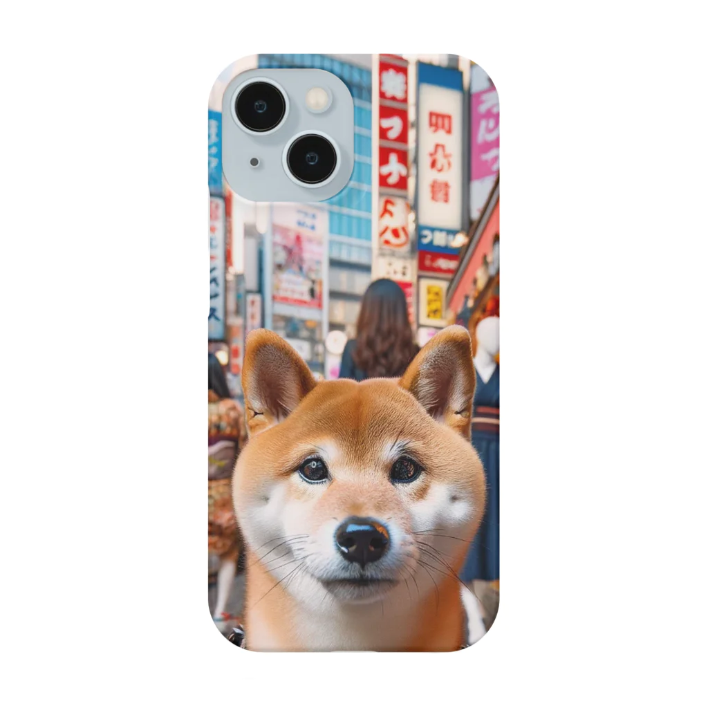 japantravelの柴犬の東京散歩 スマホケース