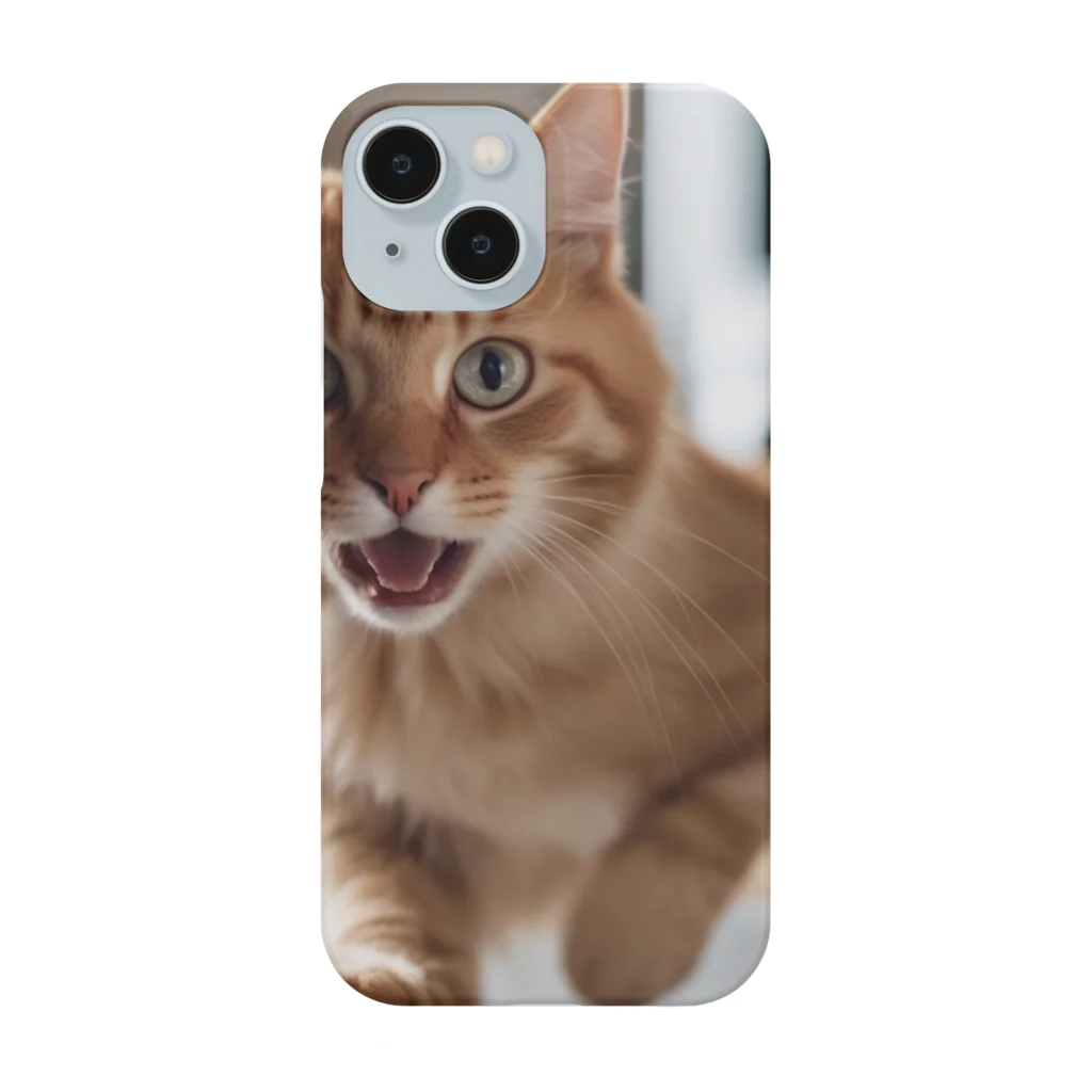 feliceのキッチンで飛び跳ねる猫 Smartphone Case