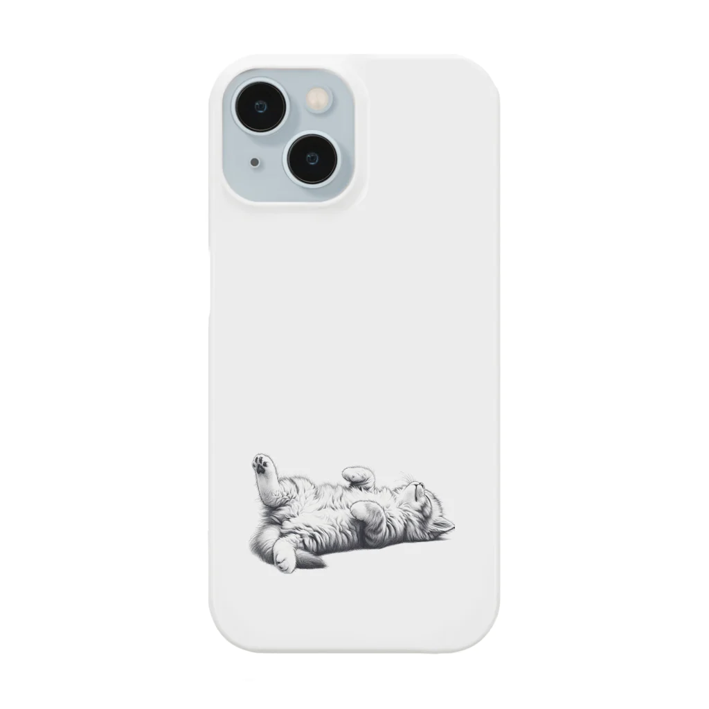 sansamのねこごろり/モノクロ Smartphone Case