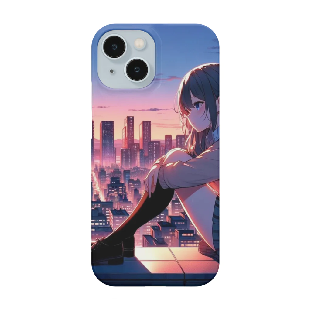 ぷにちSHOPの高層ビルの少女 Smartphone Case