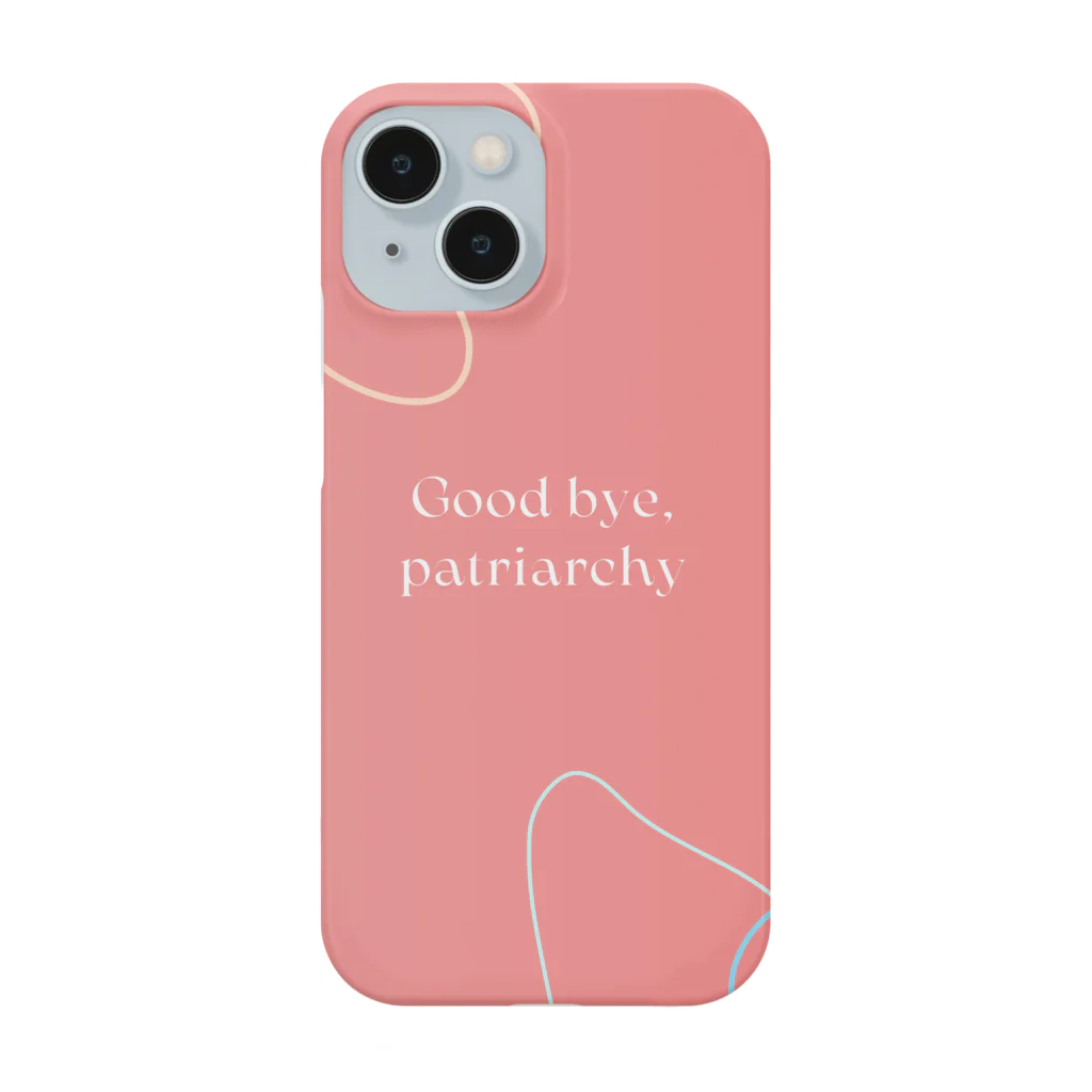 Tokyo feminist galのGood bye, patriarchy - salmon pink スマホケース