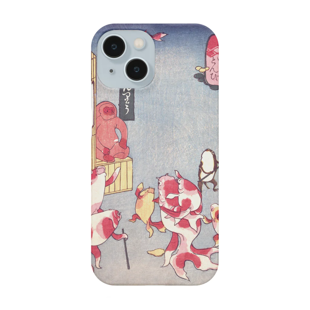 浮世絵ショップ のどぐろ　UKIYOE SHOP NODOGUROの金魚づくし・さらいとんび / Goldfish: The Thieving Kite Smartphone Case