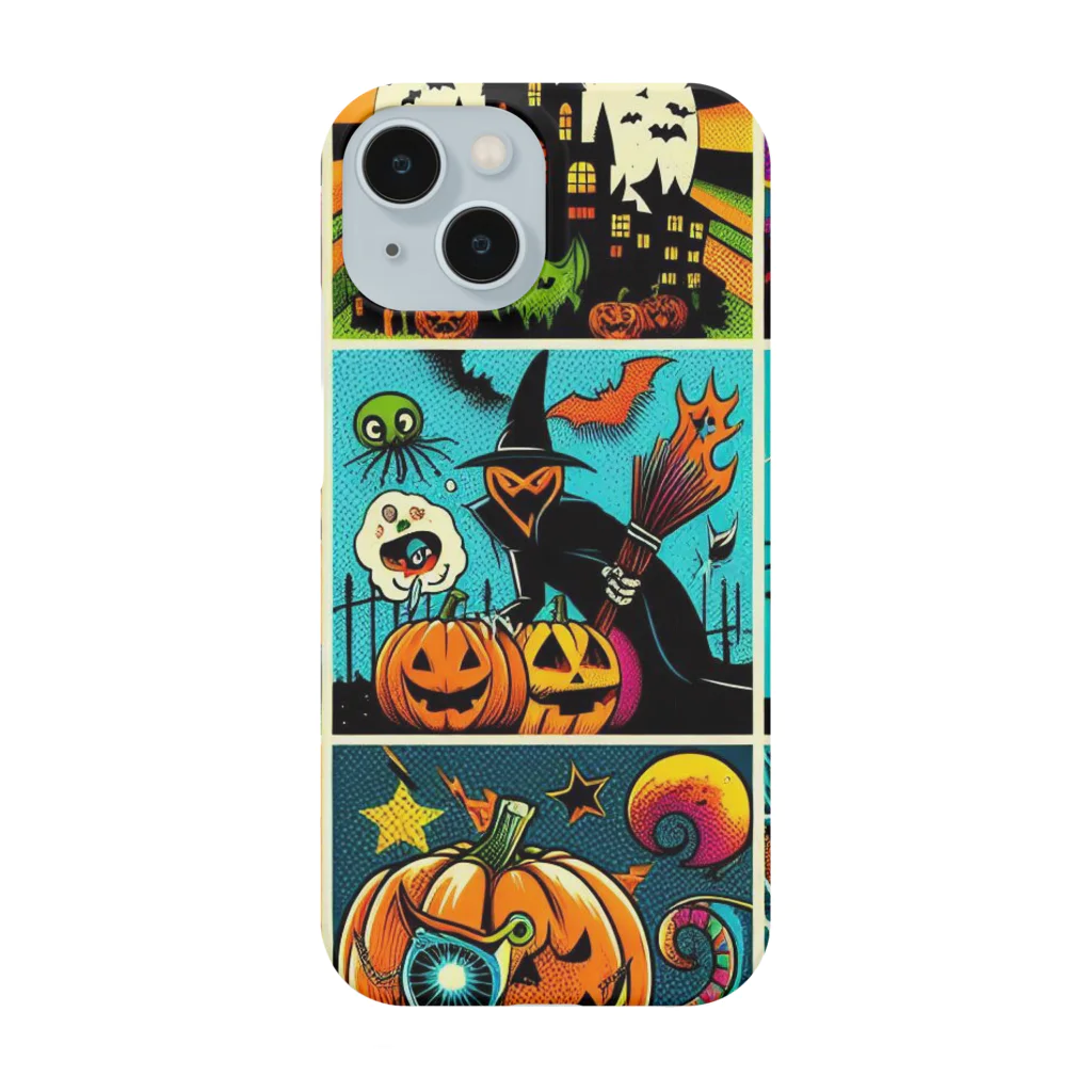 momonekokoのポップなハロウィン スマホケース