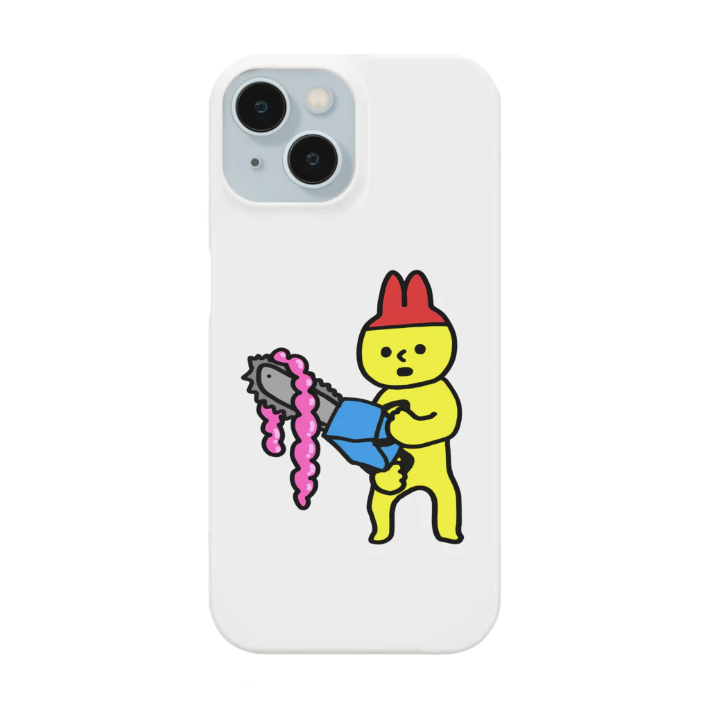 もちもちボックスのチェーンソーうさちゃん(まま) Smartphone Case