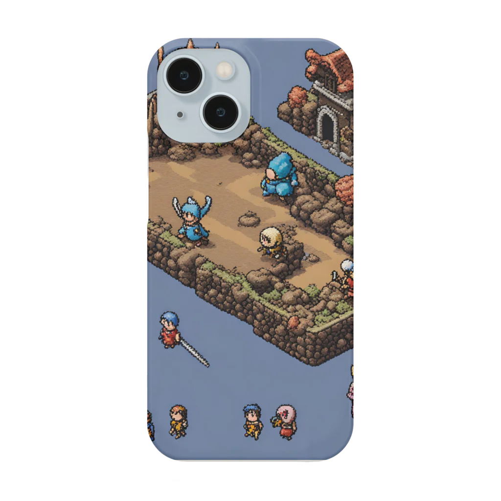 レトロゲームイラストのレトロゲードット絵ファミコン3 Smartphone Case