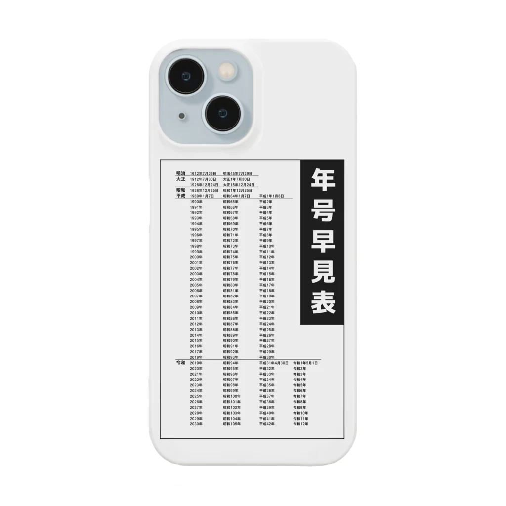 kazu_gの年号早見表!(淡色用) Smartphone Case