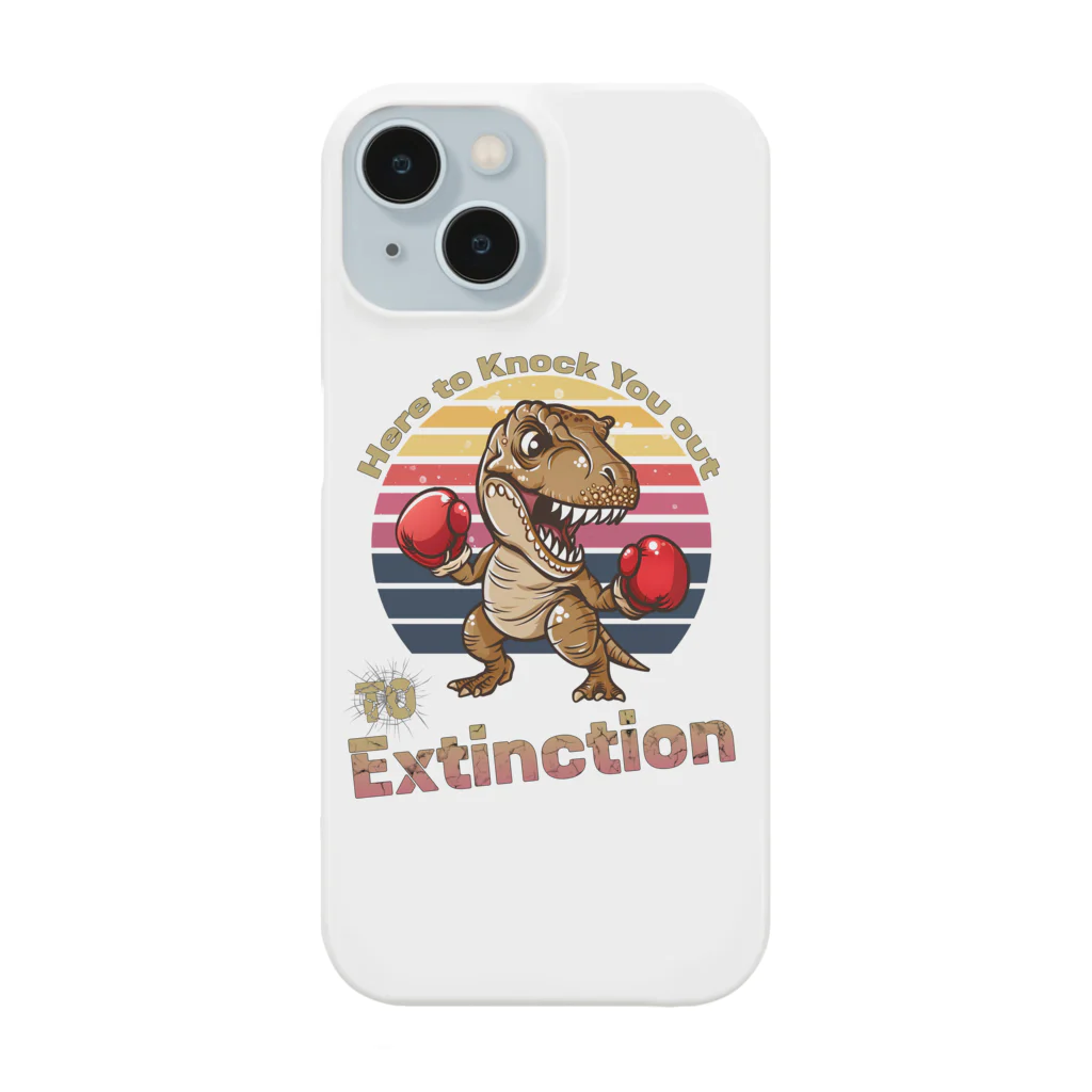 Stylo Tee Shopの絶滅までKOをするティラノサウルス Smartphone Case