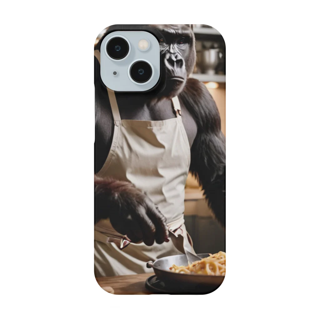 fumi_sportsの料理しているゴリラ Smartphone Case