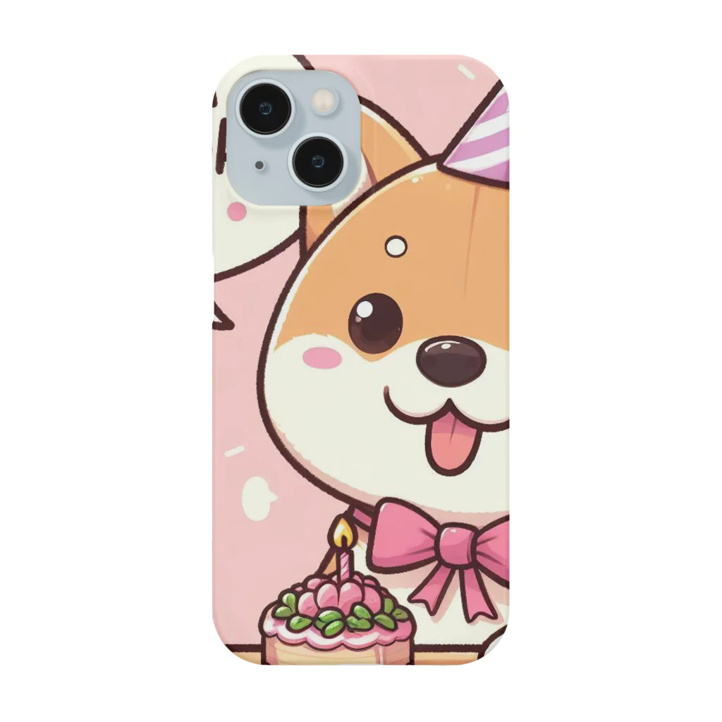 メアリーの柴犬がカラフルなスタンプ Smartphone Case