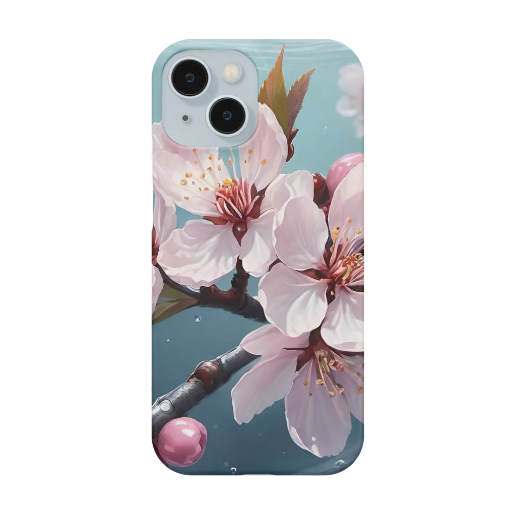 Navel Sky AIの水に咲く桜 スマホケース