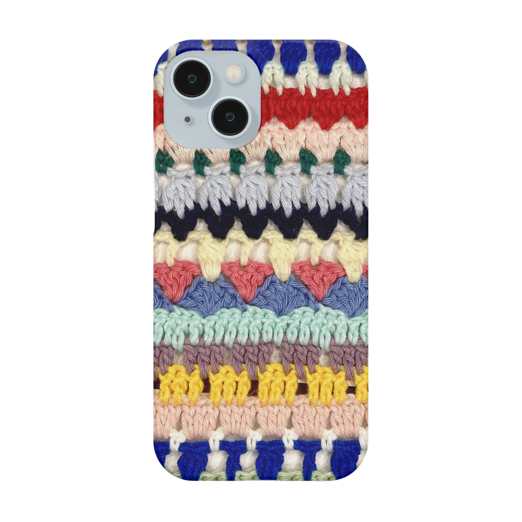 atelier AMOR (アトリエアムール)の100玉ブランケットのかぎ針模様編み　01 Smartphone Case